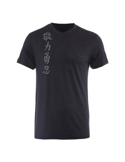 Jaco Kanji II Performance V Neck t-shirt Black
